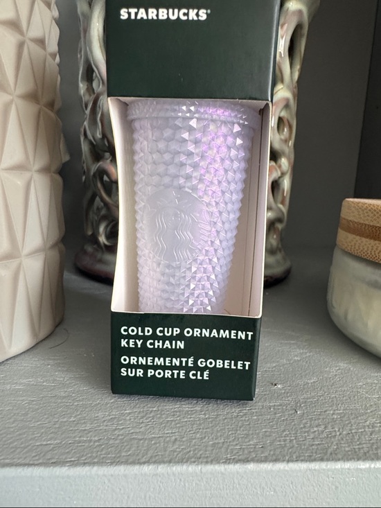 Starbucks Other - Starbucks Iridescent Studded Cold Cup Keychain - Pearly Lavender